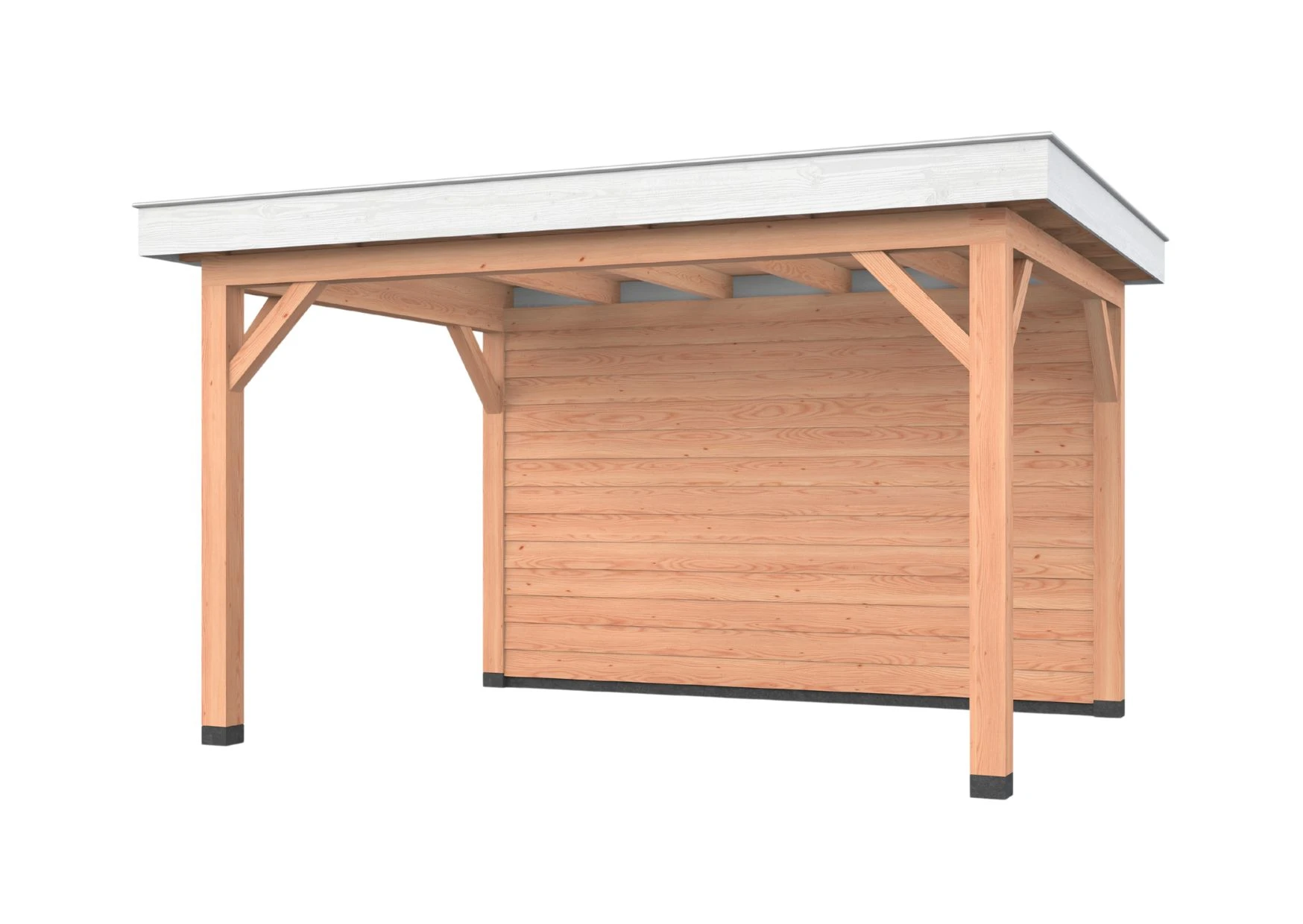 Douglas overkapping, 400 x 300, met achterwand, Westwood Holland - Afbeelding 1